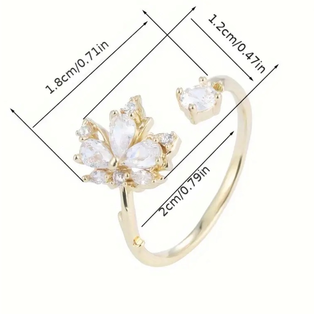 Maple Leaf Adjustable Ring - Picture 2 of 2